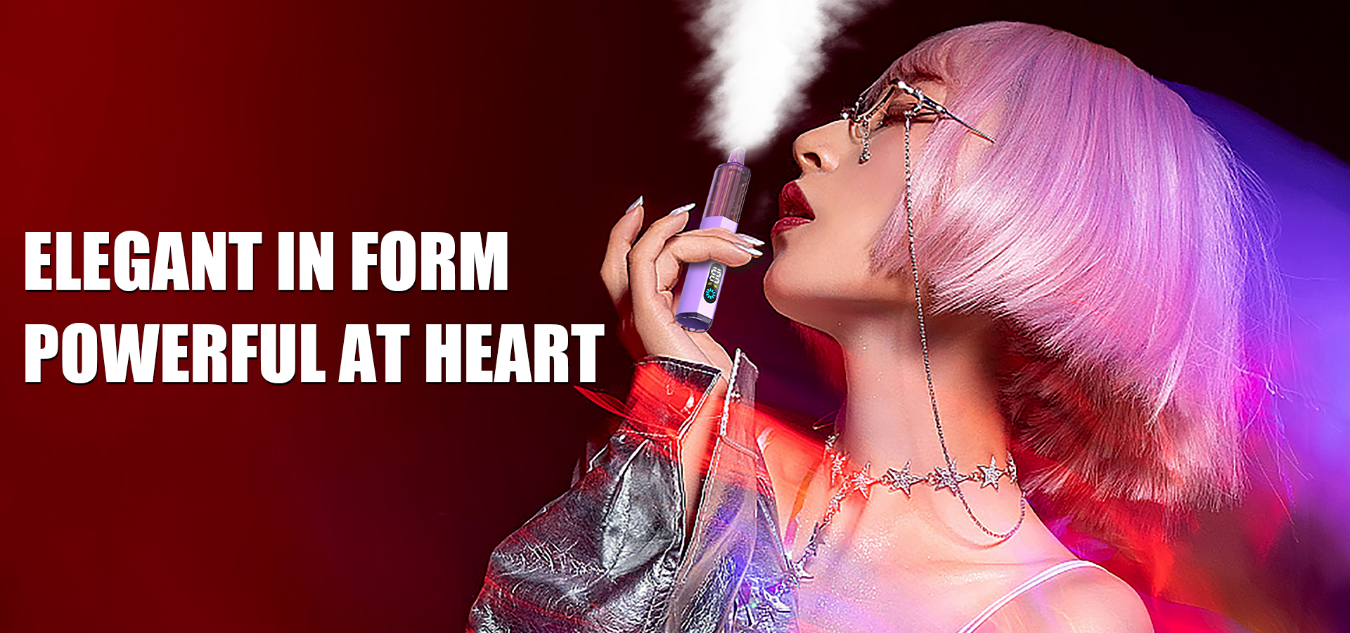 ROCKET 12000 held by a woman with pink hair — elegant in form, powerful at heart